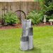24" Speckled Modern Style 3-Tier Rainfall Outdoor Water Fountain