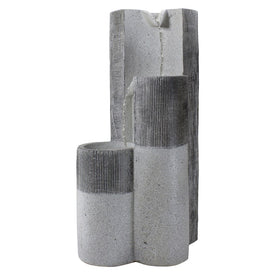24" Speckled Modern Style 3-Tier Rainfall Outdoor Water Fountain