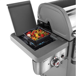 Grill Revolution Propane with Side Burner Side Shelf Stainless Steel 4 Burner