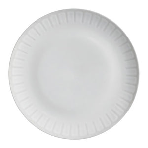 Dinner Plate Set Aurora 6 Piece White Stoneware