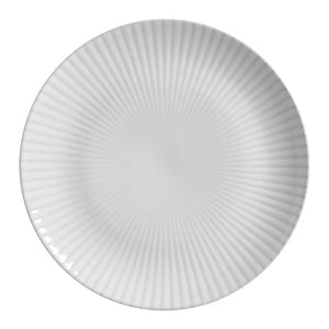 Dinner Plate Set Trendy 6 Piece White Stoneware