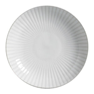 Salad Plate Set Trendy 6 Piece White Stoneware