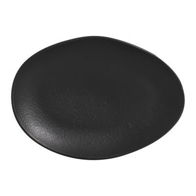 Product Image: Matte Black Oval Dessert Plates Set of 6