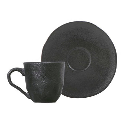 Product Image: Matte Black Coffee Cups & Saucers Set of 6
