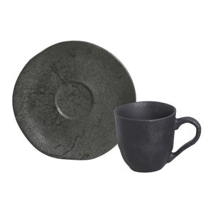 Chromium Coffee Cups & Saucers Set of 6