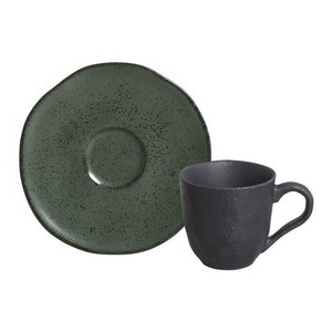 Greenery Coffee Cups & Saucers Set of 6
