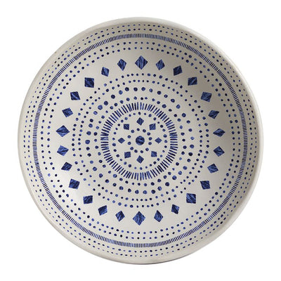 Product Image: Salad Plate Set Maya 6 Piece Ivory/Dark Blue Stoneware