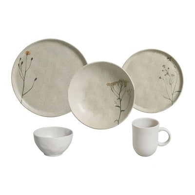 Product Image: Dinnerware Set Campestre Service for 4 20 Piece Ivory/Green/Yellow/Pink Stoneware