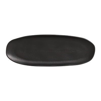 Product Image: Matte Black Large Shallow Oval Platters Set of 4