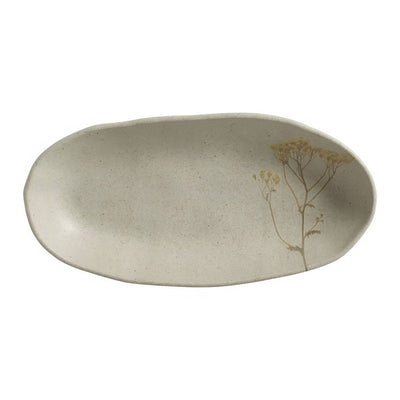 Product Image: Platter Set Campestre Large Deep Oval 4 Piece Ivory/Green/Yellow Stoneware