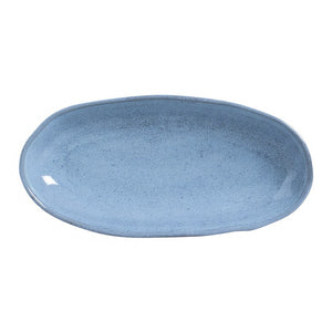 Platter Set Breeze Large Deep Oval 4 Piece Light Blue Stoneware