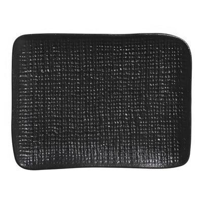 Product Image: Matte Black Rectangular Juta Platters Set of 4
