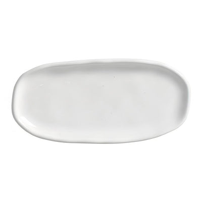 Product Image: Platter Set New White Medium Shallow Oval 4 Piece White Stoneware