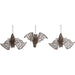HHWOOD3BAT-1BR Holiday/Halloween/Halloween Indoor Decor