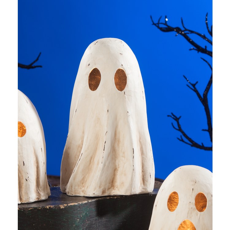 Tall Ghost Luminary Medium Paper Mache