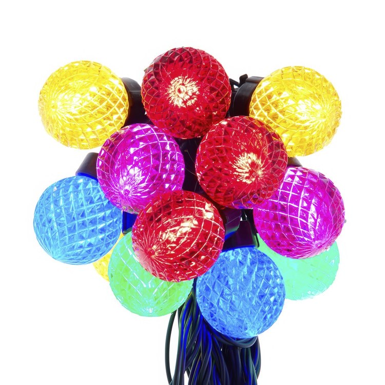 UL 20-Light Multicolor G40 Faceted LED Light Set