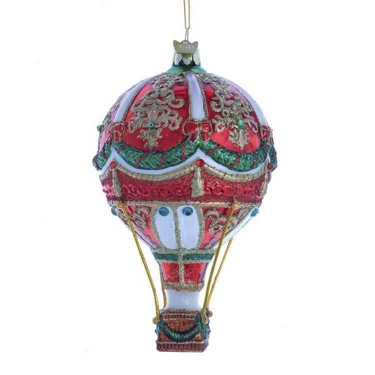 6" Bellissimo Glass Hot Air Balloon Ornament
