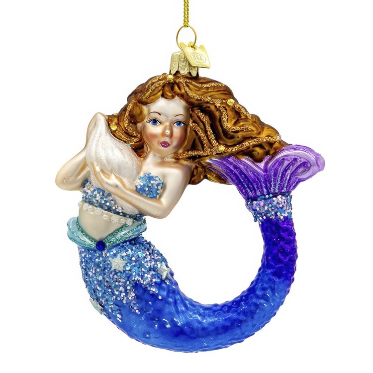 Bellissimo Glass Mermaid Ornament