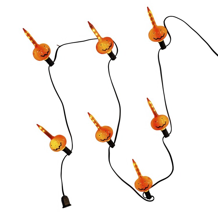 UL 7-Light LED Pumpkin Streaming String Light Set