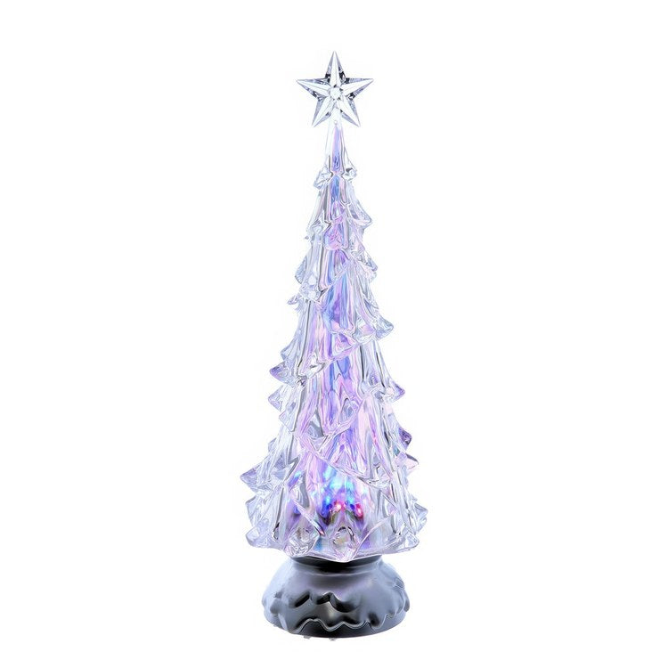 14" Battery-Operated RGB LED Lighted Animated Spinning Tree