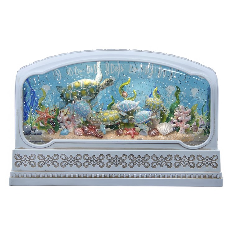 6" Battery Operated USB LED Lighted Marine Scene Water Lantern