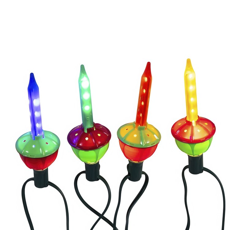 UL 7-Light LED Multicolor Bubble String Light Set