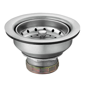 3-1/2" Stainless Steel Kitchen Drain Assembly with Basket Strainer