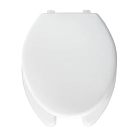 Open Front Toilet Seat with Cover and Traditional Hinges