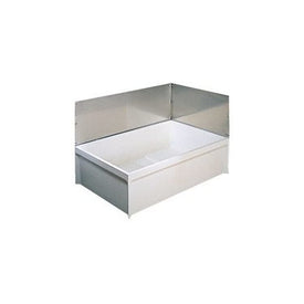 Wall Guard 2 Piece with Corner Bracket Stainless Steel 36 x 12/24 x 12 Inch for Mop Service Basins
