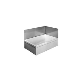 Wall Guard Pair with Corner Bracket Stainless Steel 24 x 12 Inch for Mop Service Basins