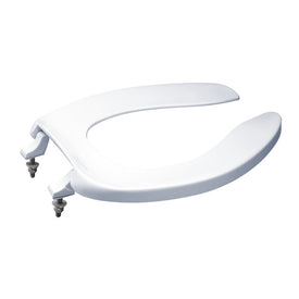 Commercial Elongated Open Front Toilet Seat without Lid