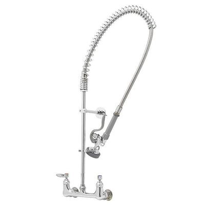 Product Image: Pre-Rinse Faucet Wall Mount with Wall Bracket 8" Spread 2 Lever Chrome