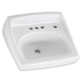 Lucerne 20-1/2"W Wall-Mount Bathroom Sink for 4" Centerset Faucet/Right-Side Dispenser