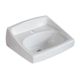 Lucerne 20-1/2"W Wall-Mount Bathroom Sink for Single Hole Faucet without Overflow
