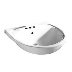 Mezzo 22"W Semi-Countertop Sink for 4" Centerset Faucet