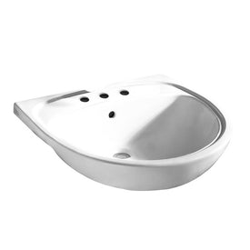 Mezzo 22"W Semi-Countertop Sink for 8" Widespread Faucet