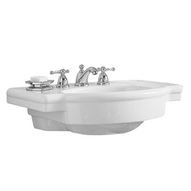 Retrospect 27" Pedestal Bathroom Sink Top for 8" Widespread Faucet