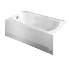Cambridge 60"L x 32"W Integral Apron Soaking Bathtub with Left-Hand Drain