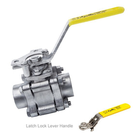86A-100 Series 1/2" Three-Piece Female Full Port Stainless Steel Ball Valve