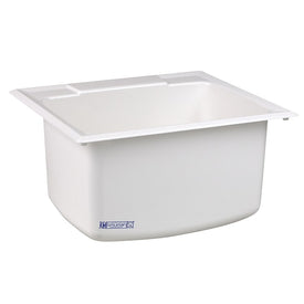 22"W x 25"D Self-Rimming Utility Sink with Center Drain