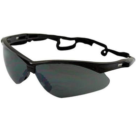 Safety Glasses Nemesis Smoke Mirror Single Lens Wrap Around Soft-Touch Temples Lightweight Construction 99.9% UV Protection