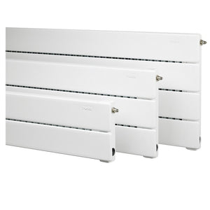 6' L Two-Panel Horizontal Hydronic Baseboard Radiator - Runtal White