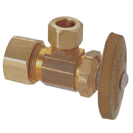 Angle Stop Valve 1/2x3/8" Lead Free Brass Rough Brass Cross Compression