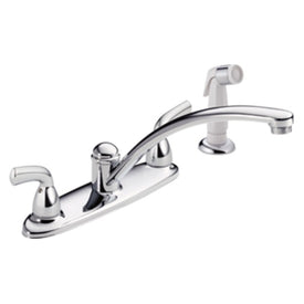 Foundations Two Handle Kitchen Faucet with Escutcheon/Side Sprayer