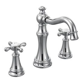 Weymouth Two Handle High-Arc Widespread Bathroom Faucet with Pop-Up Drain
