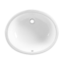 Ovalyn 17-1/8"W Oval Undermount Bathroom Sink with Glazed Underside