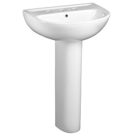 Evolution 22"W Pedestal Sink and Base for 8" Widespread Faucet
