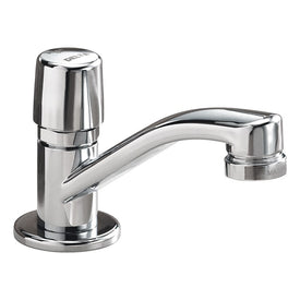 Commercial Single Handle Self-Closing Bathroom Faucet without Drain