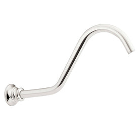 Shower Arm Waterhill with Flange Polished Nickel 14 Inch 1/2 Inch IPS Metal