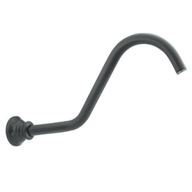 Shower Arm Waterhill with Flange Wrought Iron 14 Inch 1/2 Inch IPS Metal